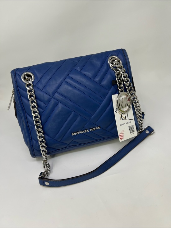 Michael Kors Handbags - Michael Kors Quilted Shoulder Bag in Royal Blue with Silver Hardware